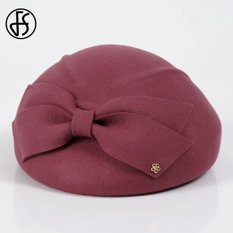 Béret Femme en Laine 100% – Style Français Chic, Plusieurs Couleurs