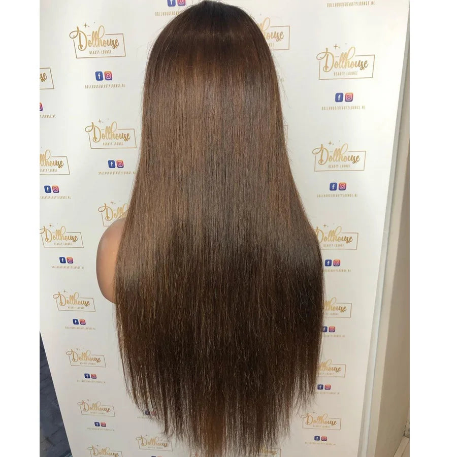 1B30 Honey Blonde Color Straight V Part Wig No Leave Out Glueless Brazilian Remy Human Hair Upgrade U Part Wigs For Black Women