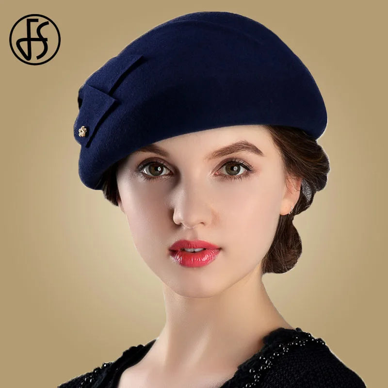 Béret Femme en Laine 100% – Style Français Chic, Plusieurs Couleurs