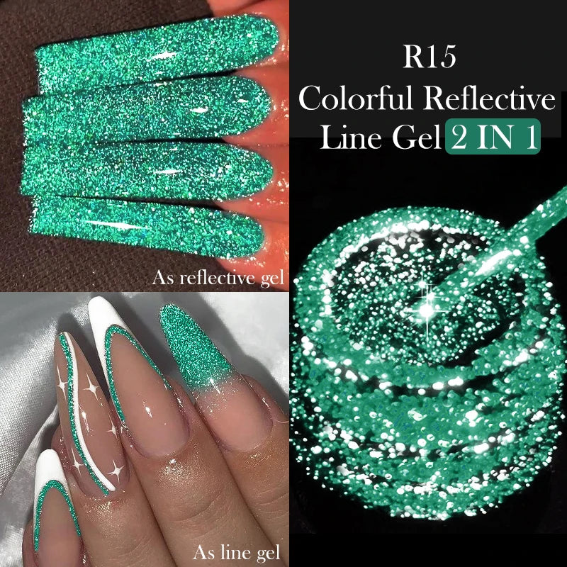 LILYCUTE 5ml Super-Bright Mirror Metallic Liner Gel Nail Polish Gold Silver French Style Drawing Stripe Nail Art Graffiti UV Gel