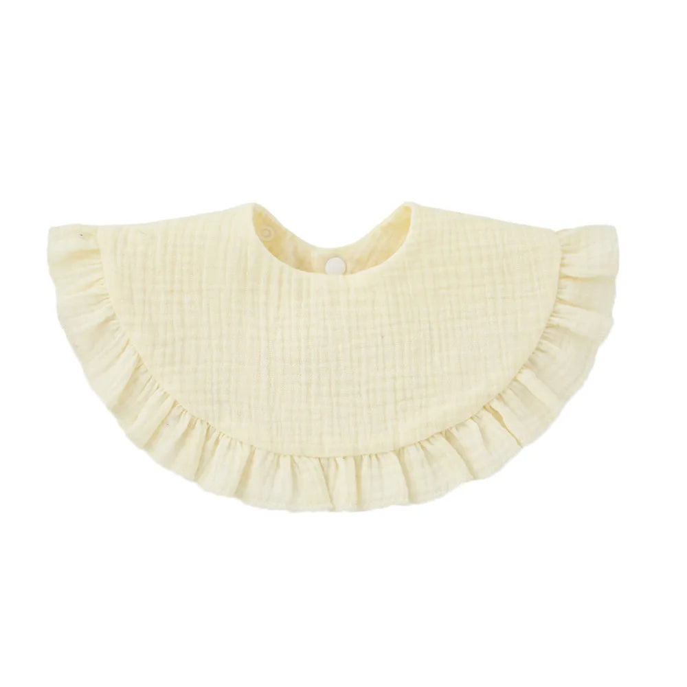 1 Pc Muslin Baby Bibs Cute Infant Eating Child Ruffle Saliva Towel Cotton Self Feeding Baby 0-2 Year