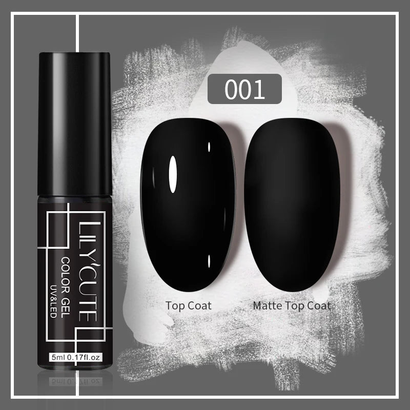LILYCUTE 5ml Super-Bright Mirror Metallic Liner Gel Nail Polish Gold Silver French Style Drawing Stripe Nail Art Graffiti UV Gel