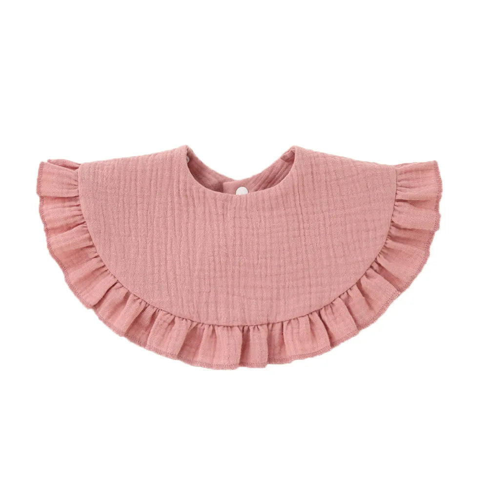 1 Pc Muslin Baby Bibs Cute Infant Eating Child Ruffle Saliva Towel Cotton Self Feeding Baby 0-2 Year