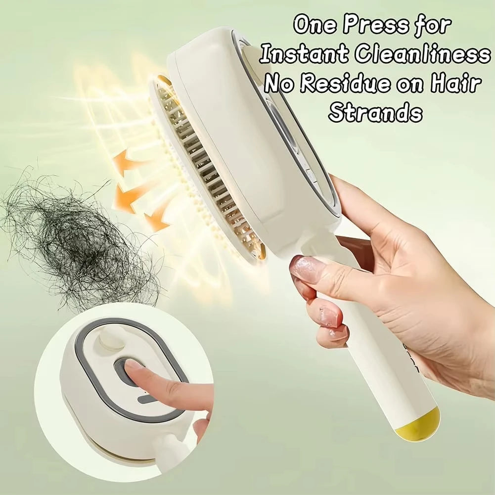 Electric Spray Hair Brush Rechargeable Water Spray Hair Brush Anti-Static Hair Brush Reduce Frizz Electric Steam Massage Comb