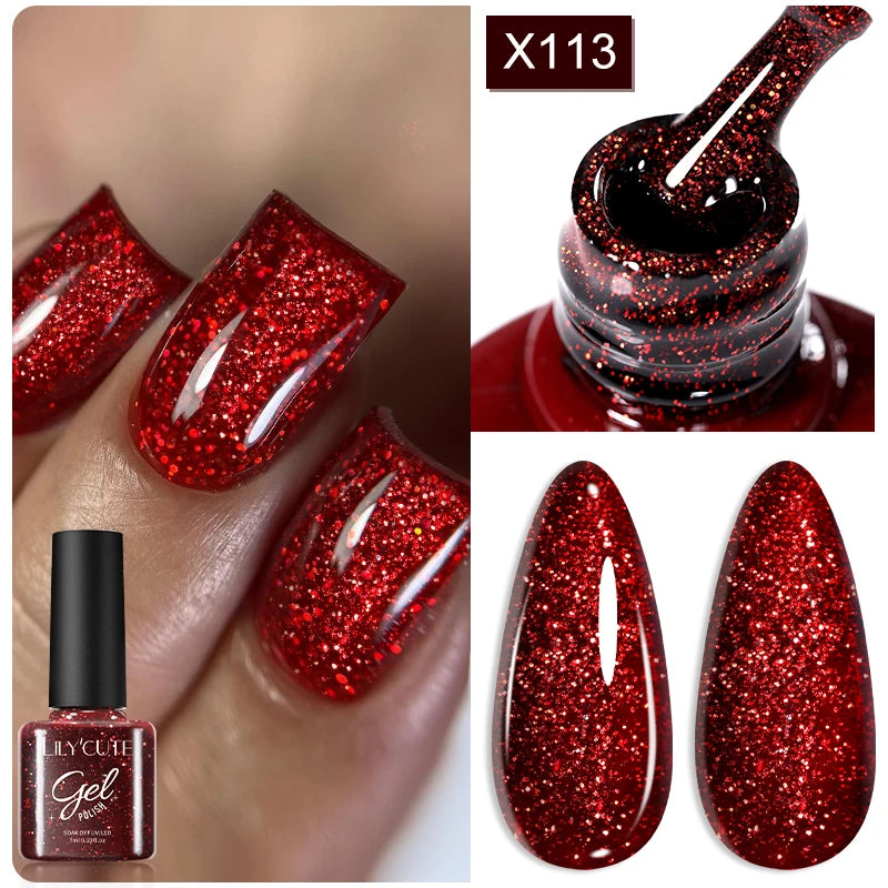 LILYCUTE 5ml Super-Bright Mirror Metallic Liner Gel Nail Polish Gold Silver French Style Drawing Stripe Nail Art Graffiti UV Gel