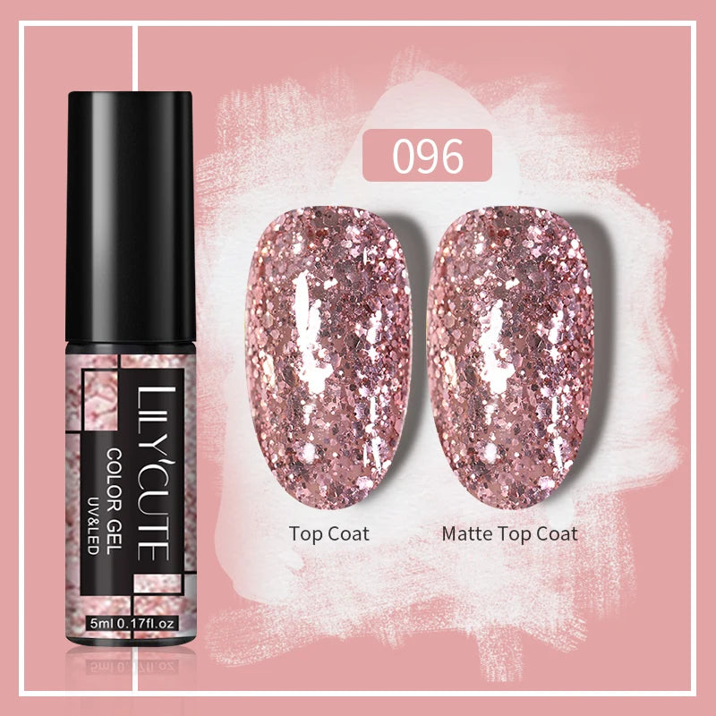 LILYCUTE 5ml Super-Bright Mirror Metallic Liner Gel Nail Polish Gold Silver French Style Drawing Stripe Nail Art Graffiti UV Gel