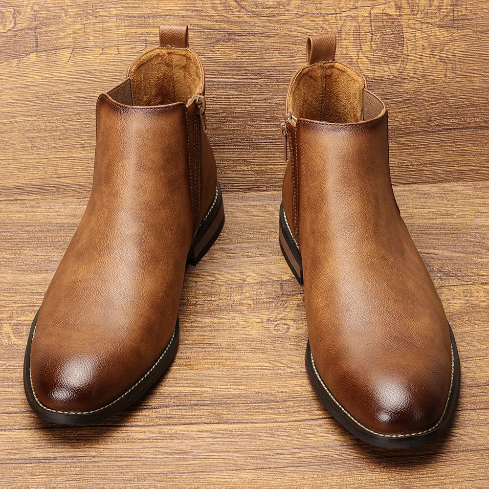Size 7~13 Men Chelsea Boots  Ankle Boots soft leather Men Boots
