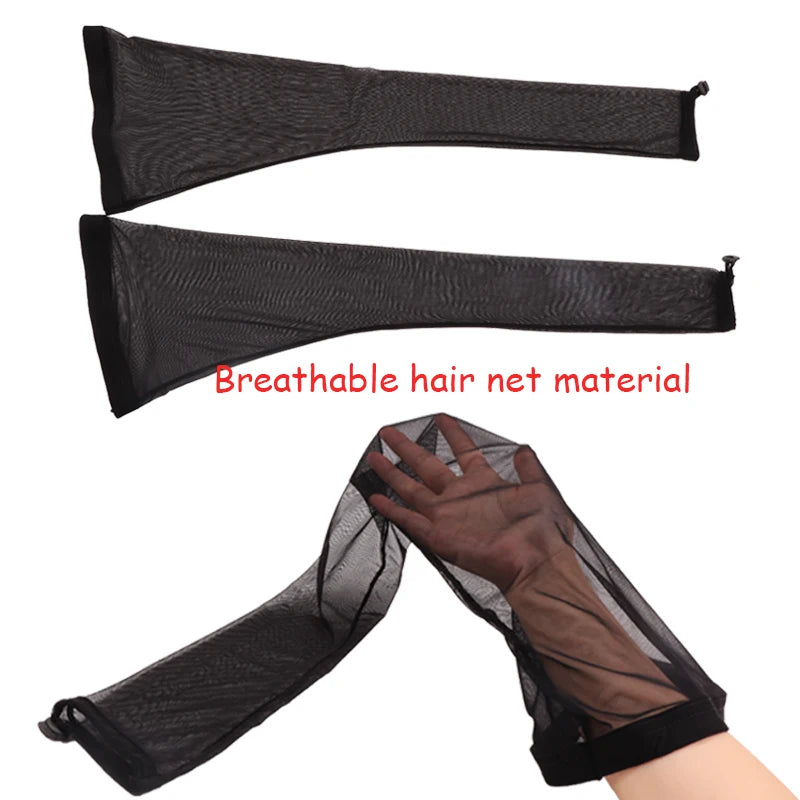 Plussign Sleeve Wig Cap For Have Weaving,Ponytail,Dreadlocks Highly Elastic Mesh Dreadlocks Tube Cap For Hair Wraps,Top Bun