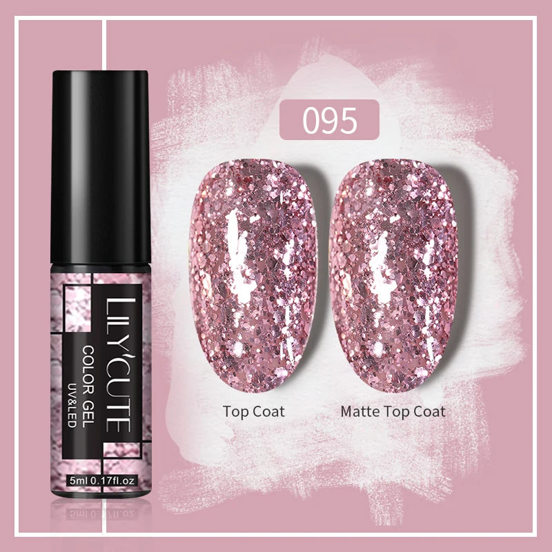 LILYCUTE 5ml Super-Bright Mirror Metallic Liner Gel Nail Polish Gold Silver French Style Drawing Stripe Nail Art Graffiti UV Gel