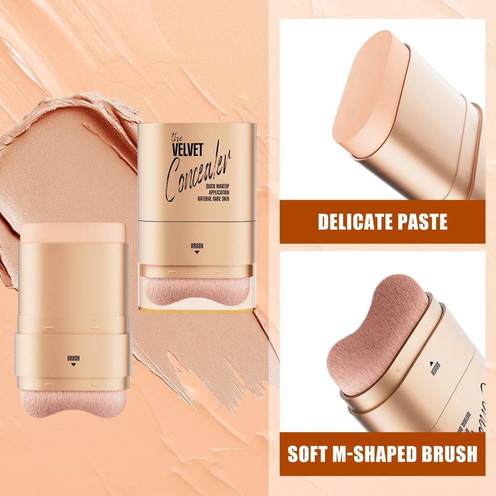 Eraser Concealer Stick Cover Dark Circles Freckles Tattoo Moisturizing Waterproof Lightweight 2 In 1 Brush Makeup Base Cream