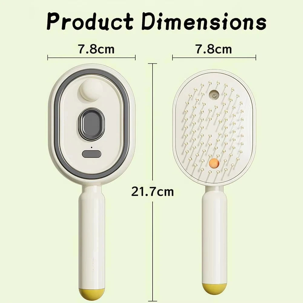 Electric Spray Hair Brush Rechargeable Water Spray Hair Brush Anti-Static Hair Brush Reduce Frizz Electric Steam Massage Comb