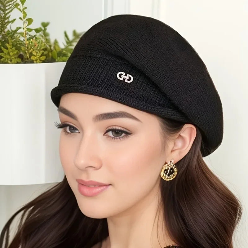 Bonnet Tricoté Femme – Laine Élastique Douce, 4 Couleurs