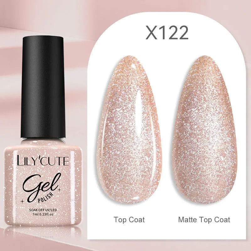 LILYCUTE 5ml Super-Bright Mirror Metallic Liner Gel Nail Polish Gold Silver French Style Drawing Stripe Nail Art Graffiti UV Gel