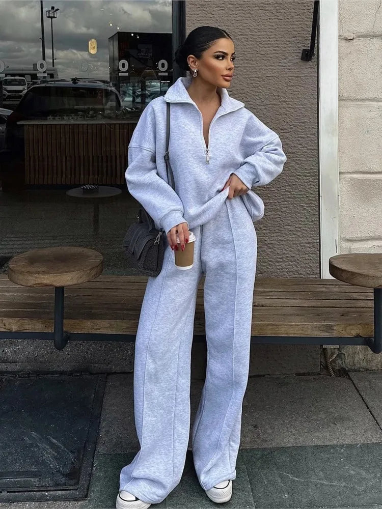 Ensemble 2 Pièces Femme – Homewear & Décontracté Chic Hiver