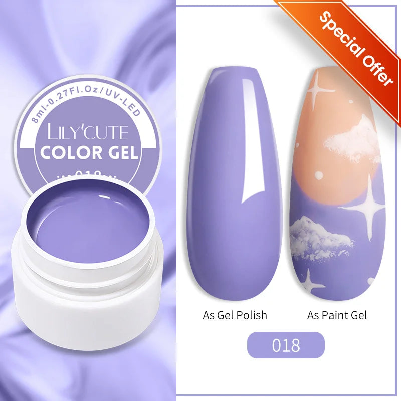 LILYCUTE 5ml Super-Bright Mirror Metallic Liner Gel Nail Polish Gold Silver French Style Drawing Stripe Nail Art Graffiti UV Gel