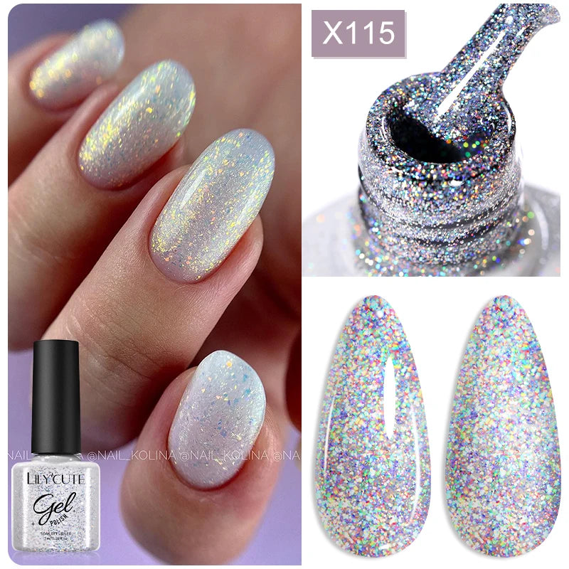 LILYCUTE 5ml Super-Bright Mirror Metallic Liner Gel Nail Polish Gold Silver French Style Drawing Stripe Nail Art Graffiti UV Gel