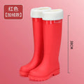 Women Rain Boots PVC Rubber Boots Outdoor Waterproof Garden Work Boots Fashion High-Tube Rubber Galoshes Women Rubber Rain Shoes