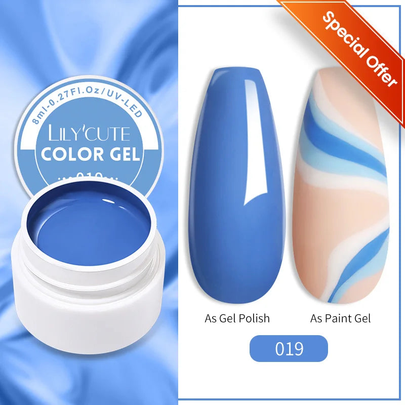LILYCUTE 5ml Super-Bright Mirror Metallic Liner Gel Nail Polish Gold Silver French Style Drawing Stripe Nail Art Graffiti UV Gel