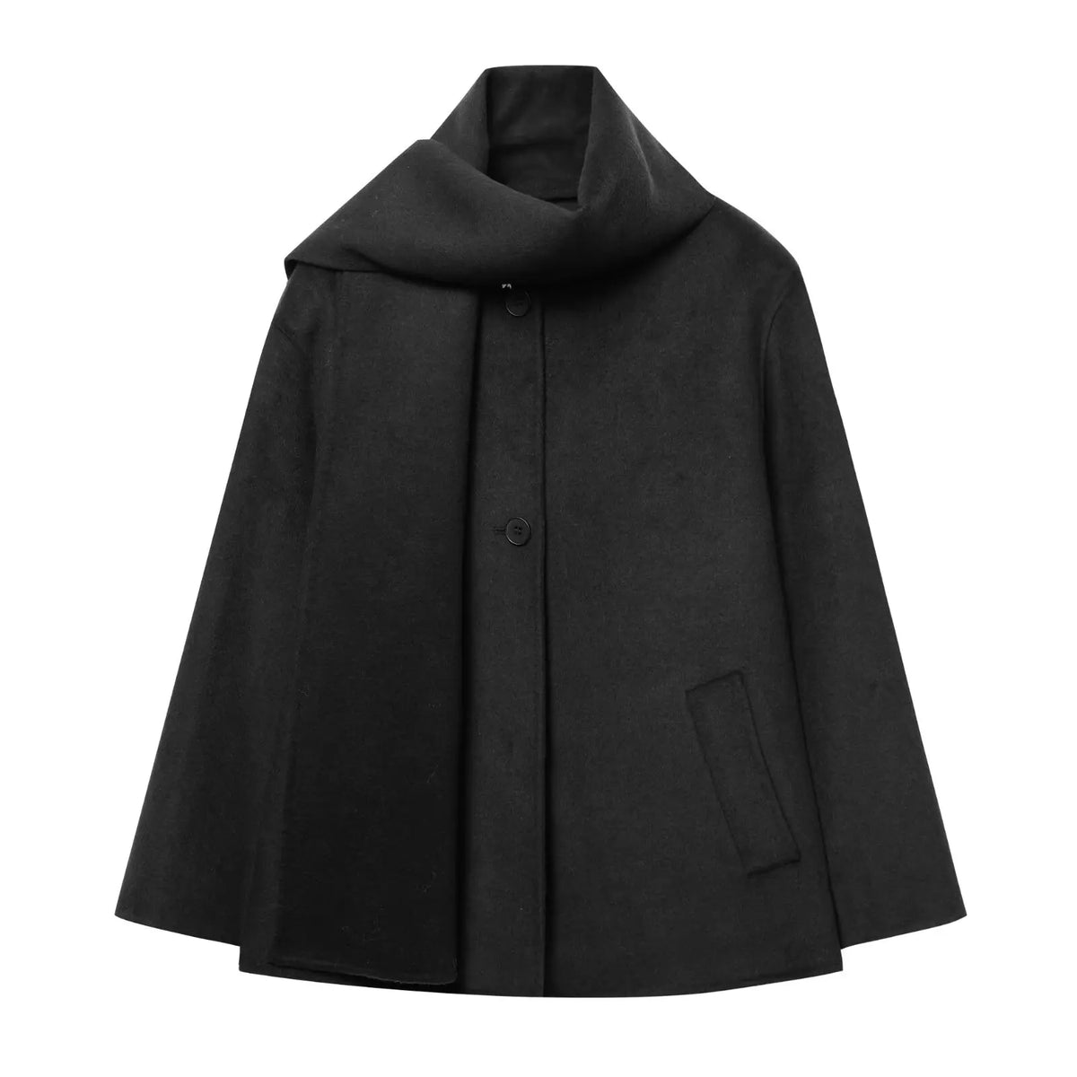 Fashion British Style Trench Coat with Detachable Scarf Women's Single Breasted Long Sleeve Jacket 2025 Winter Classic Outerwear