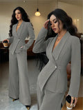 Ensemble 2 Pièces Femme – Veste de Tailleur & Pantalon, Style Bureau & Soirée Chic
