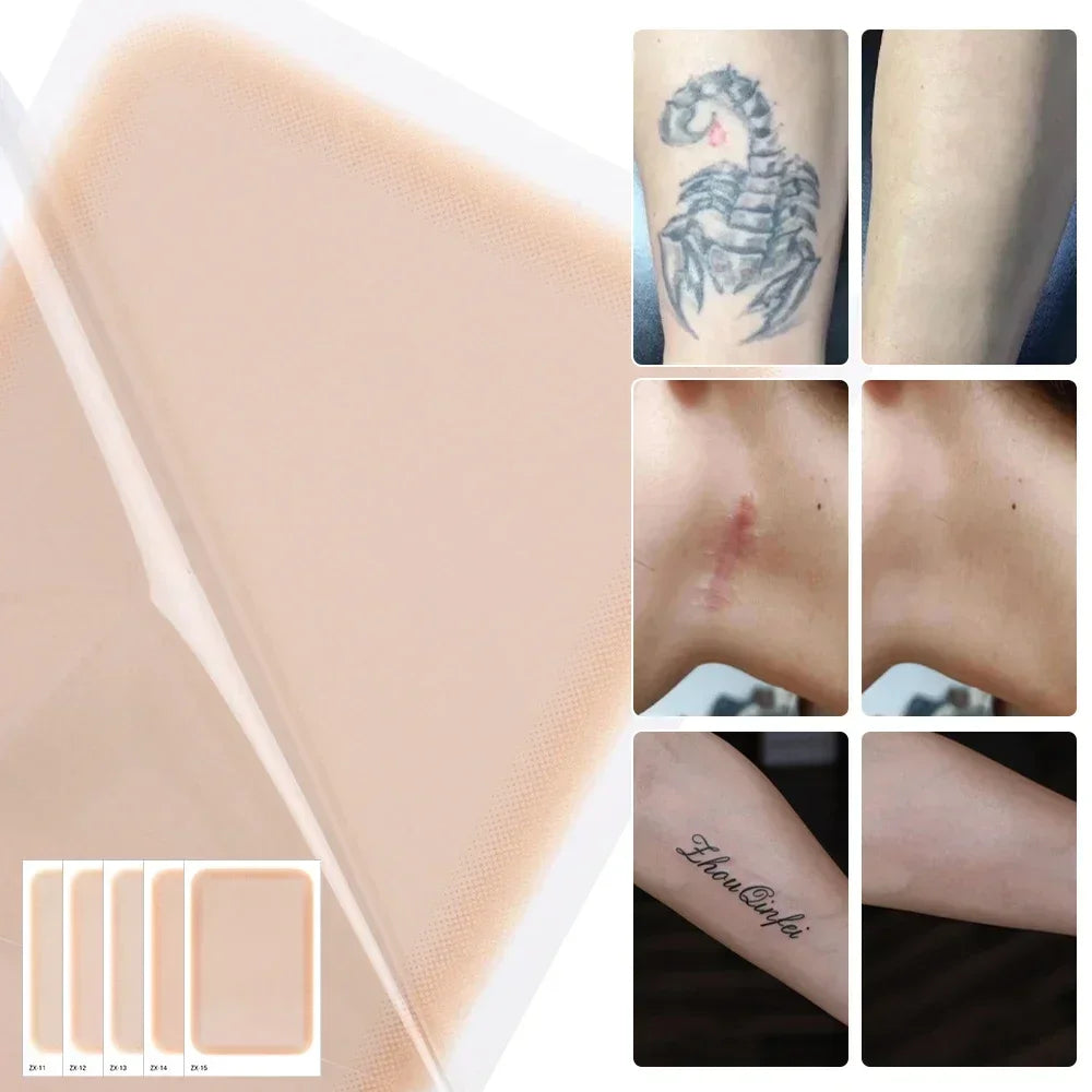 5Pcs Full Cover Concealer Tattoo Waterproof Scar Acne Cover Up Stickers Body Arm Temporary Flaw Hide Tapes Cover-up Patches