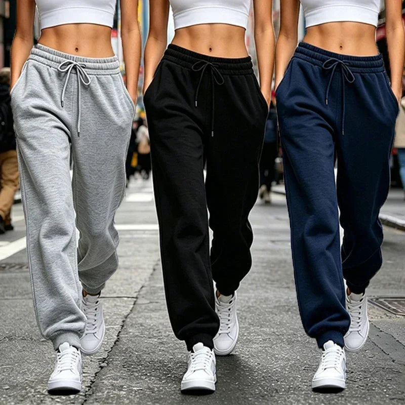 Pantalon de Survêtement Femme – Tendance & Confortable, Taille Élastique, Casual & Sport