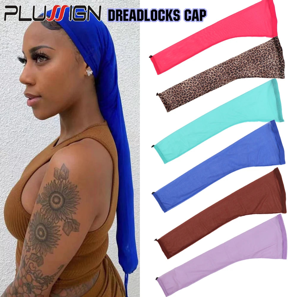 Plussign Sleeve Wig Cap For Have Weaving,Ponytail,Dreadlocks Highly Elastic Mesh Dreadlocks Tube Cap For Hair Wraps,Top Bun