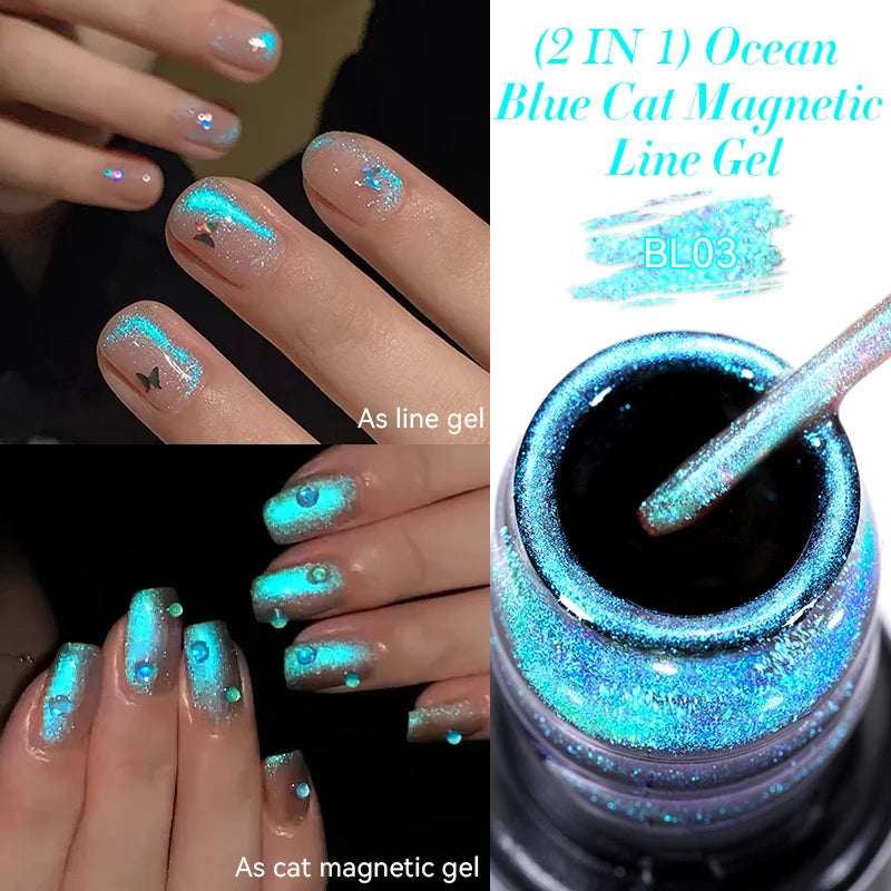 LILYCUTE 5ml Super-Bright Mirror Metallic Liner Gel Nail Polish Gold Silver French Style Drawing Stripe Nail Art Graffiti UV Gel