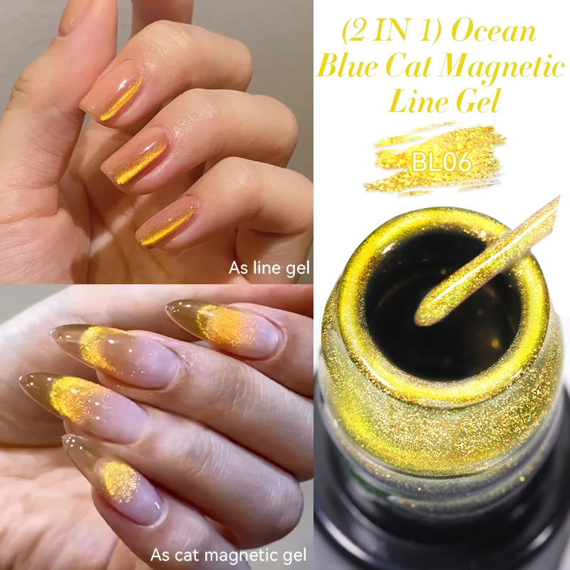 LILYCUTE 5ml Super-Bright Mirror Metallic Liner Gel Nail Polish Gold Silver French Style Drawing Stripe Nail Art Graffiti UV Gel