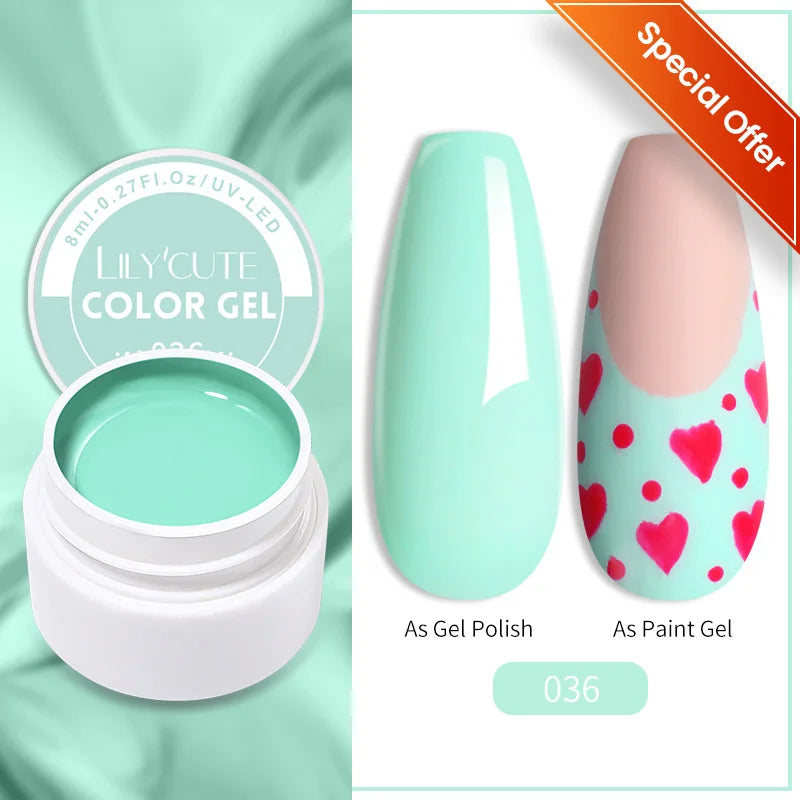 LILYCUTE 5ml Super-Bright Mirror Metallic Liner Gel Nail Polish Gold Silver French Style Drawing Stripe Nail Art Graffiti UV Gel