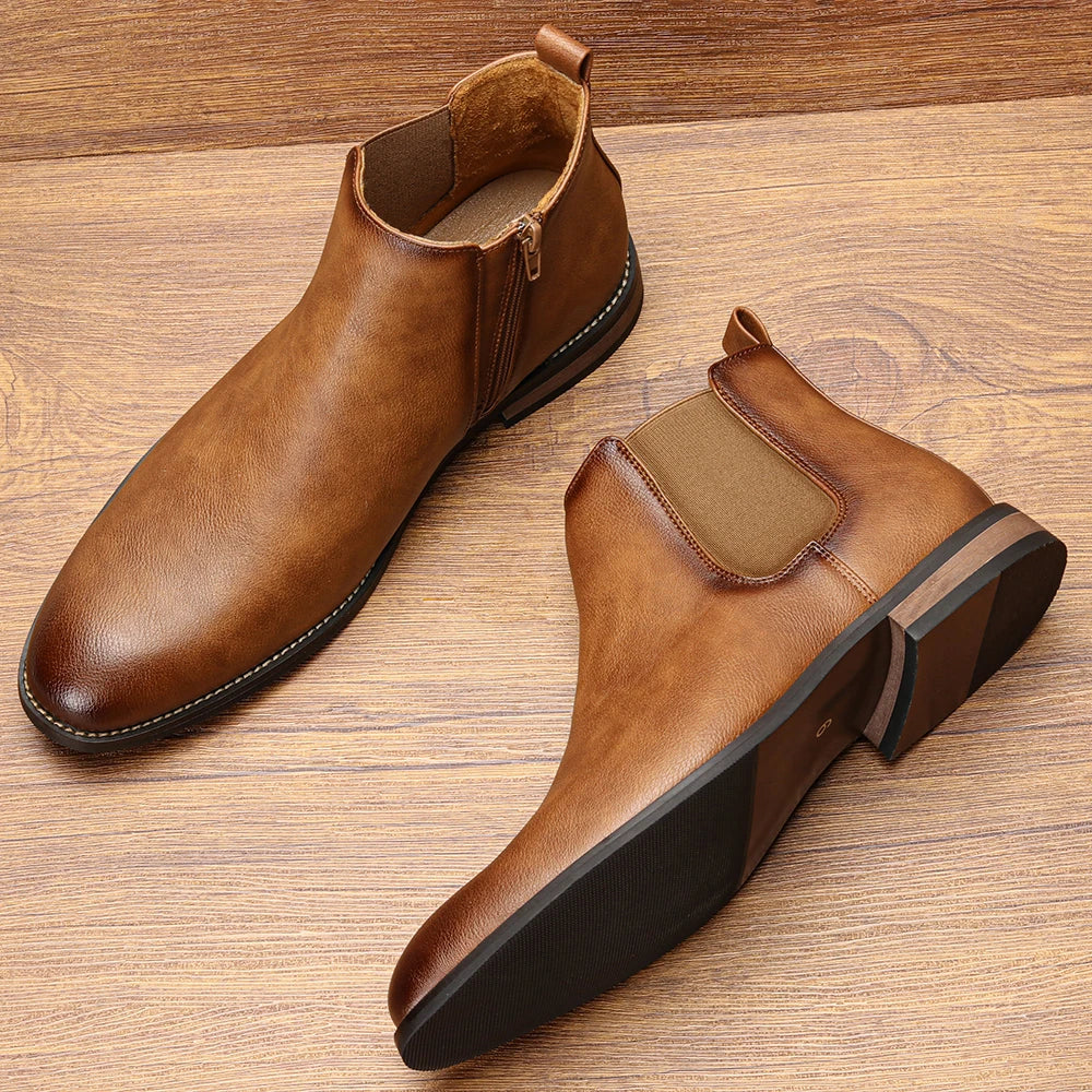 Size 7~13 Men Chelsea Boots  Ankle Boots soft leather Men Boots
