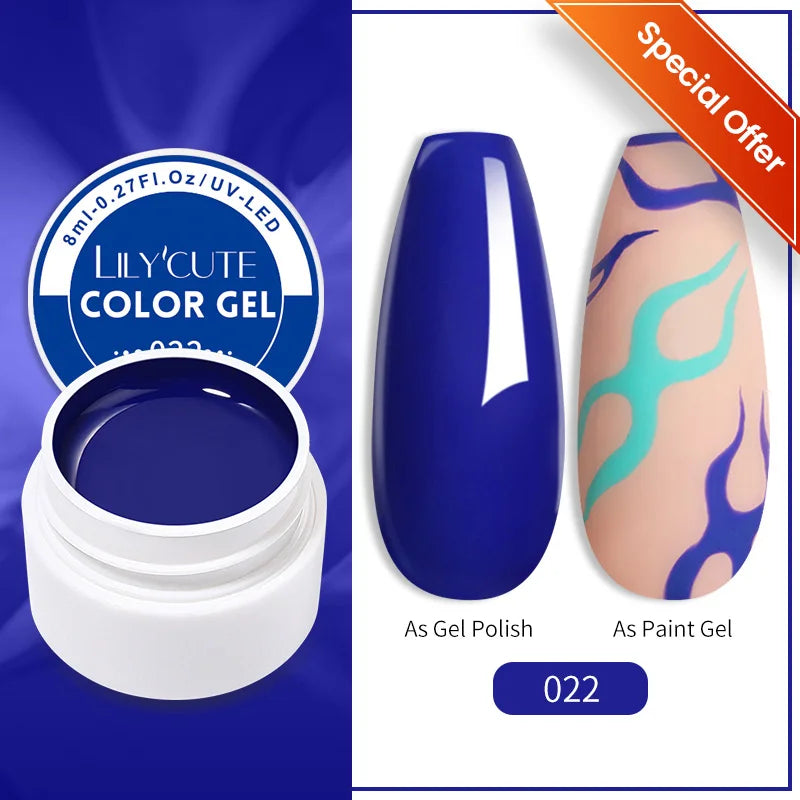 LILYCUTE 5ml Super-Bright Mirror Metallic Liner Gel Nail Polish Gold Silver French Style Drawing Stripe Nail Art Graffiti UV Gel