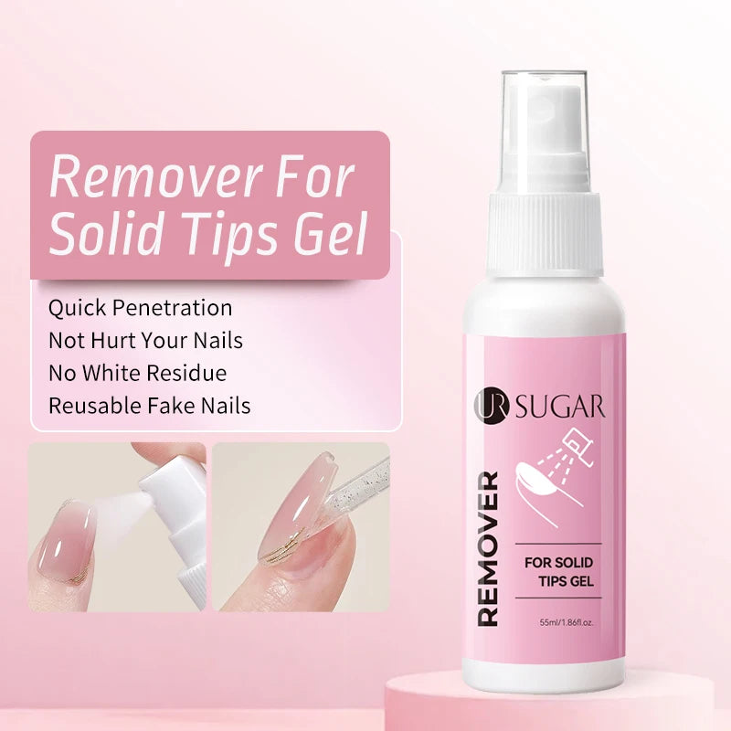 UR SUGAR 55ml Remover For Solid Tips Gel False Nail Tips Removing Gel Rhinestone Fake On Nails Dissolve Liquid Manicure Tools