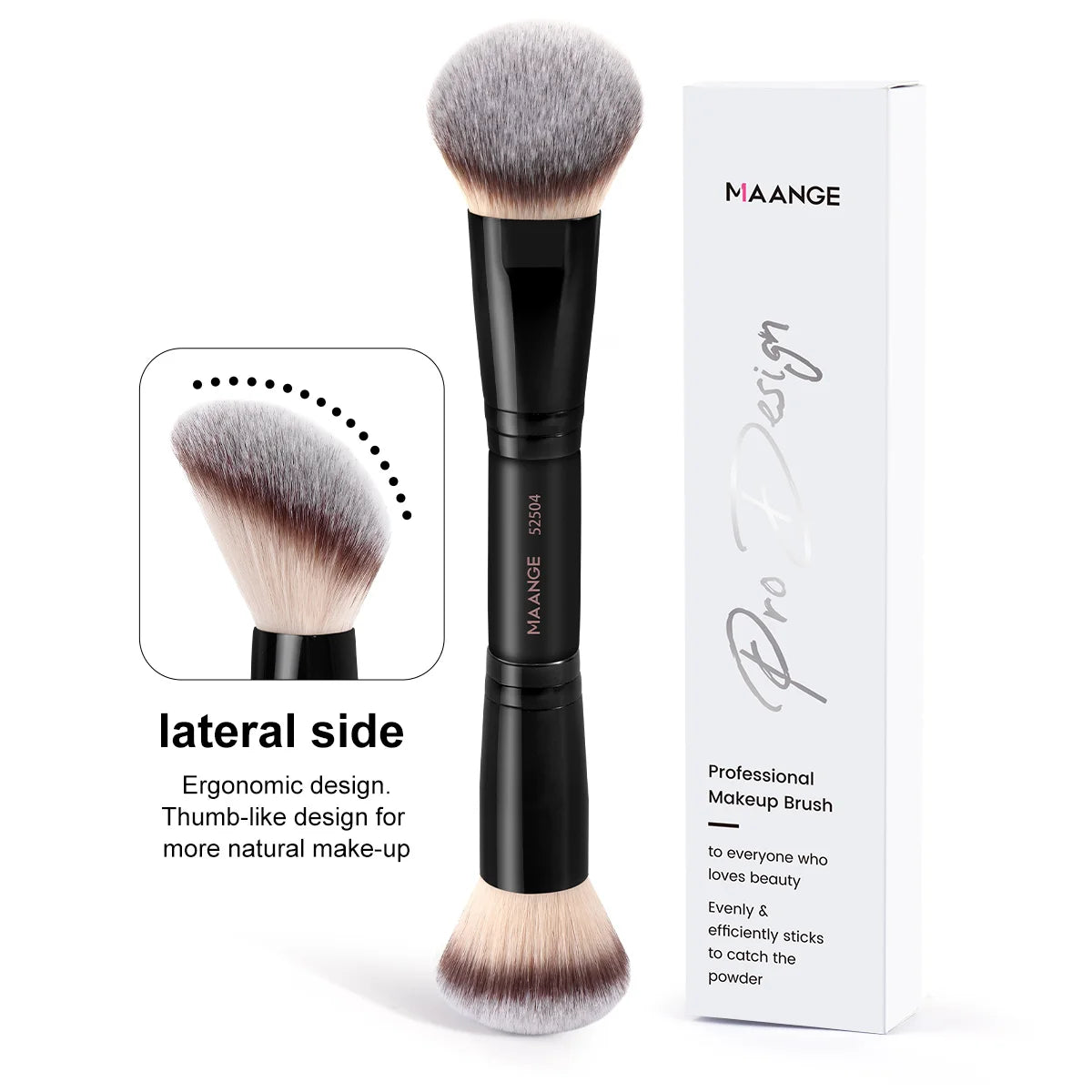 MAANGE Dual-Ended Foundation Powder Brush Soft Dense Hair for Concealer Face Brush Beauty Cosmetics Blending Accessories Beauty