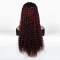 300% Density Ombre 30 Inches Water Wave Wavy Curly Human Hair Wigs 13x4 Transparent Lace Frontal Human Hair Wig for Women