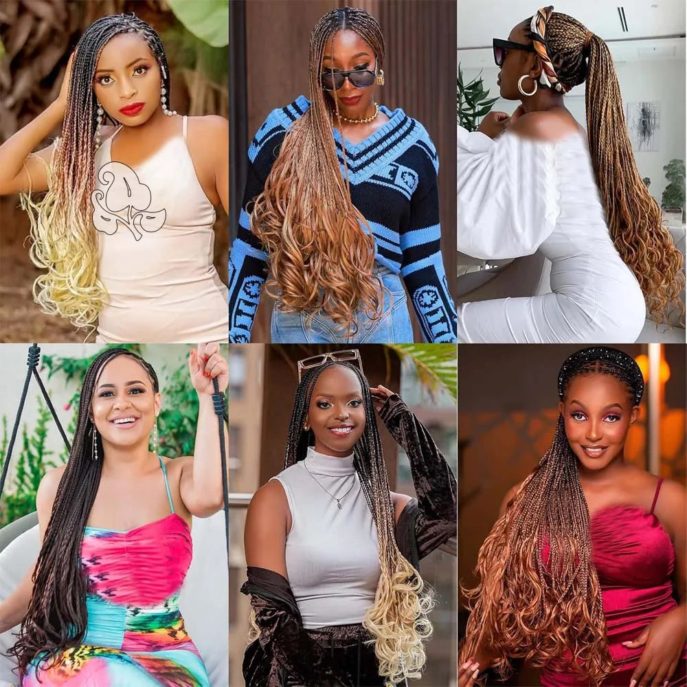 3/5Packs 24Inch Synthetic French Curls Crochet Hair Pre-Stretched Loose Wave Braiding Hair Ombre Loose Curly Braids Braids Hair