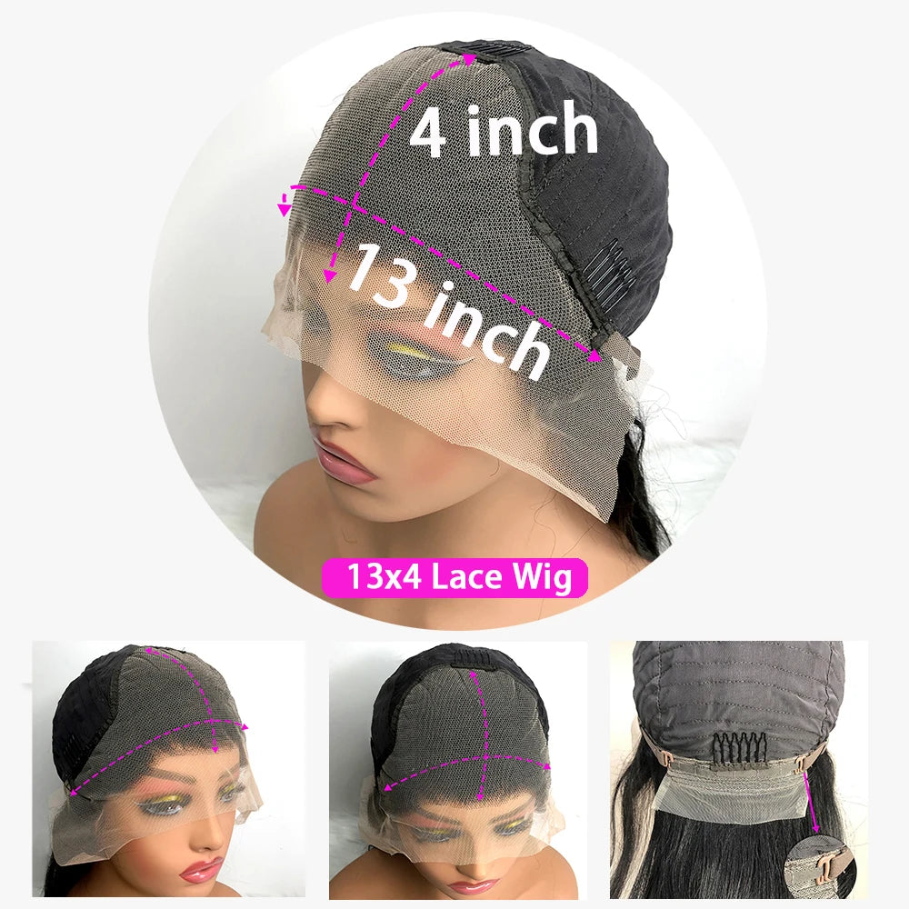 30 40 Inch Straight Human Hair Wigs 13x4 13x6 HD Lace Frontal Wigs For Women Glueless Bone Straight Lace Front Human Hair Wigs