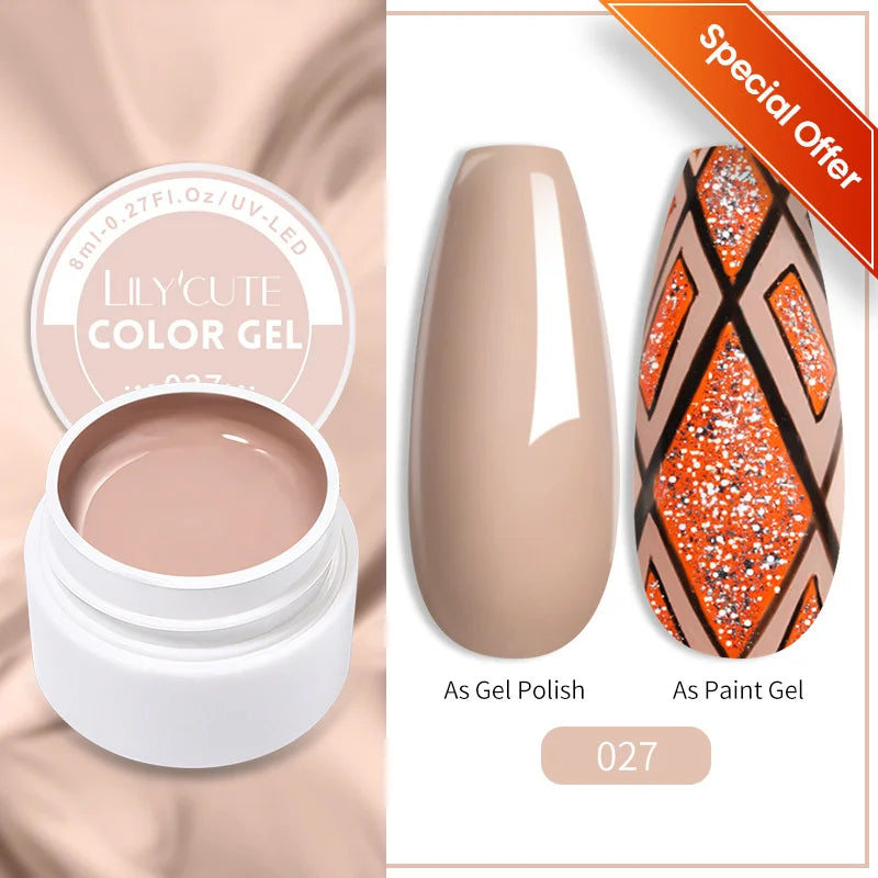 LILYCUTE 5ml Super-Bright Mirror Metallic Liner Gel Nail Polish Gold Silver French Style Drawing Stripe Nail Art Graffiti UV Gel