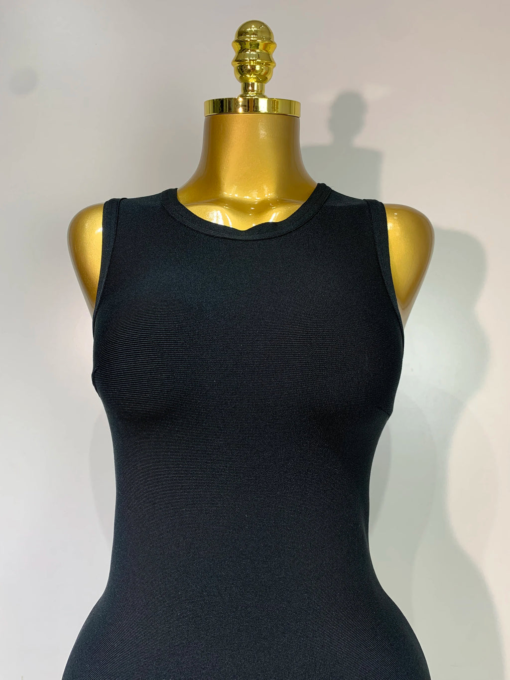 Robe Bandage Noire Sans Manches – Franges & Strass, Style Soirée Glamour