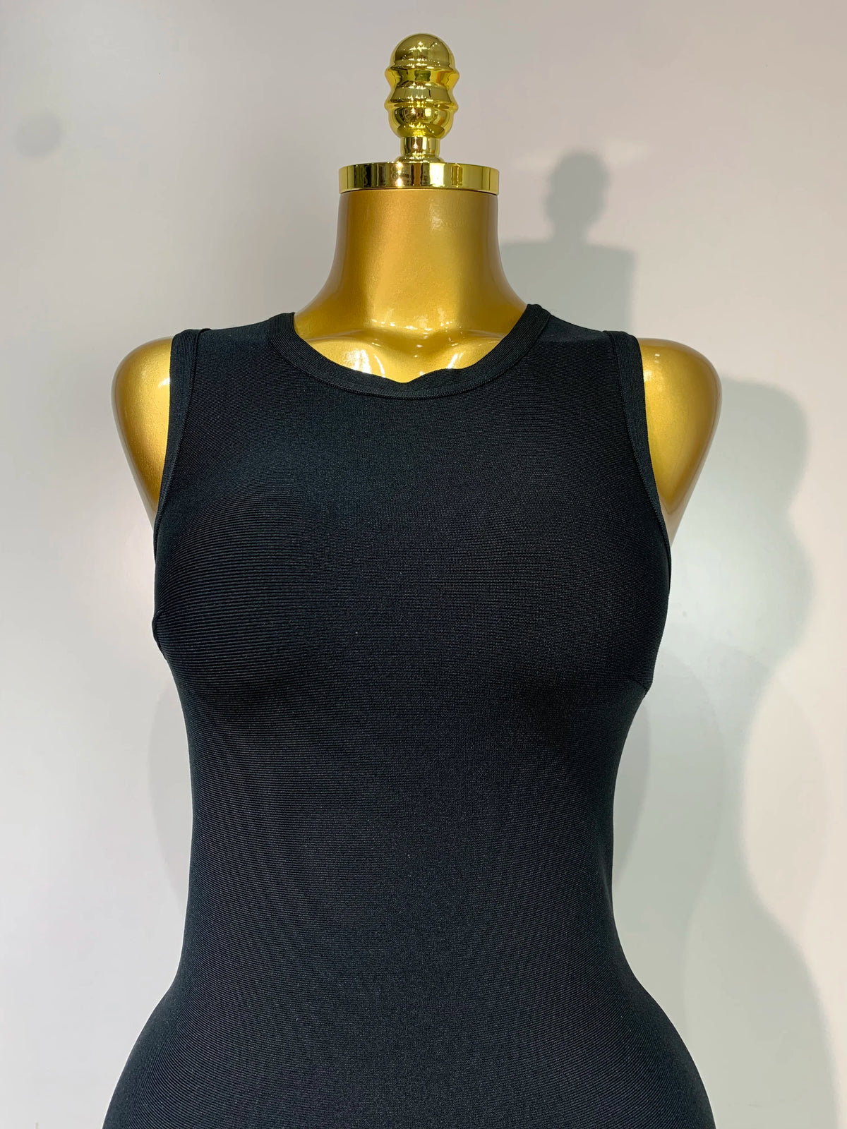 Robe Bandage Noire Sans Manches – Franges & Strass, Style Soirée Glamour