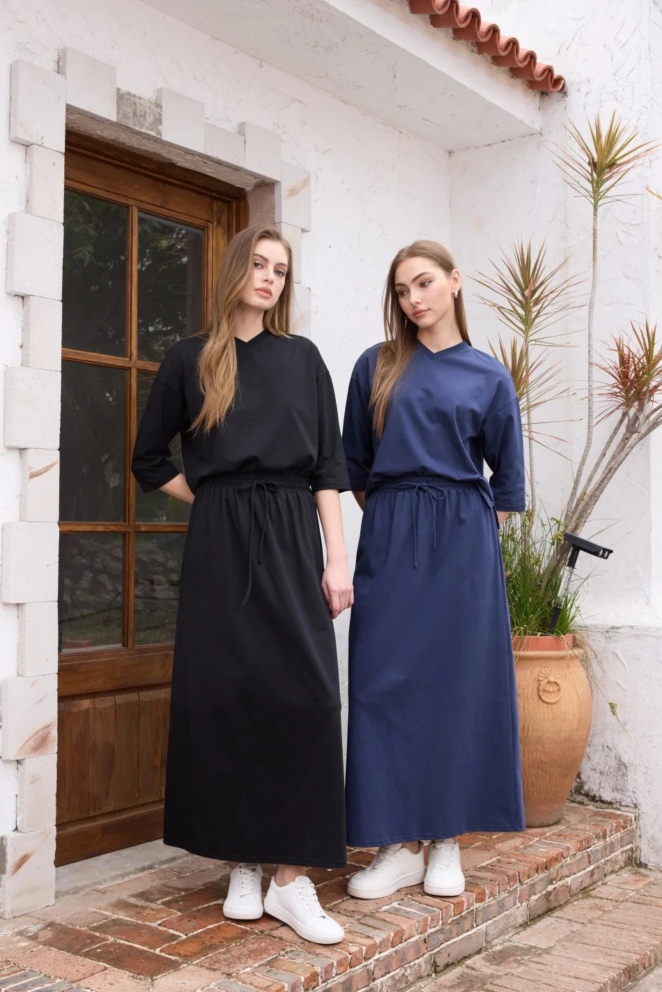 Robe T-Shirt Oversize Femme – Ensemble 2 Pièces Décontracté, Style Streetwear