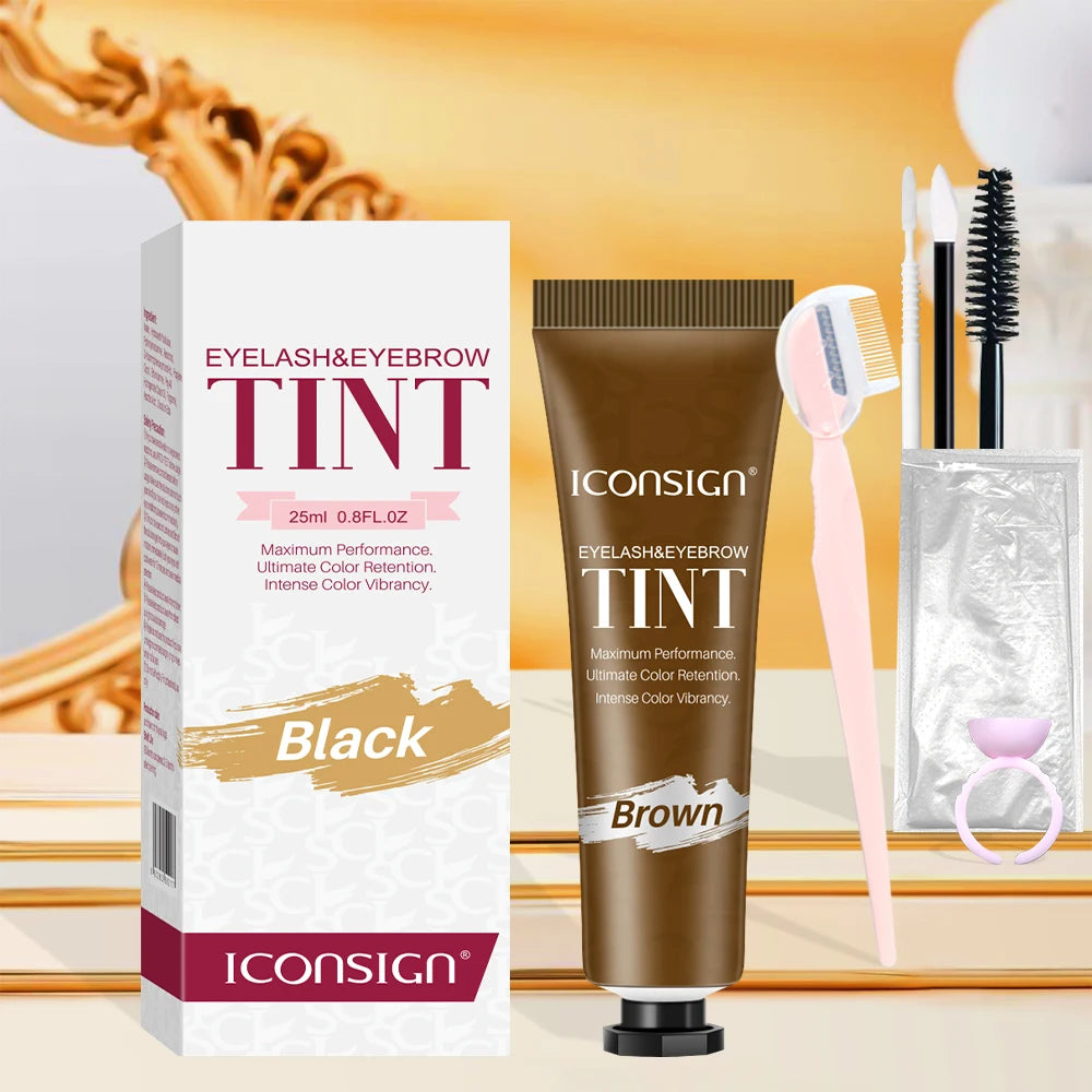 Black/Brown/Coffee Waterproof And Sweat Proof Eyebrow Tint Kit Semi Permanent Makeup Styling And Humidification For Salon