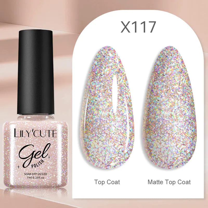 LILYCUTE 5ml Super-Bright Mirror Metallic Liner Gel Nail Polish Gold Silver French Style Drawing Stripe Nail Art Graffiti UV Gel
