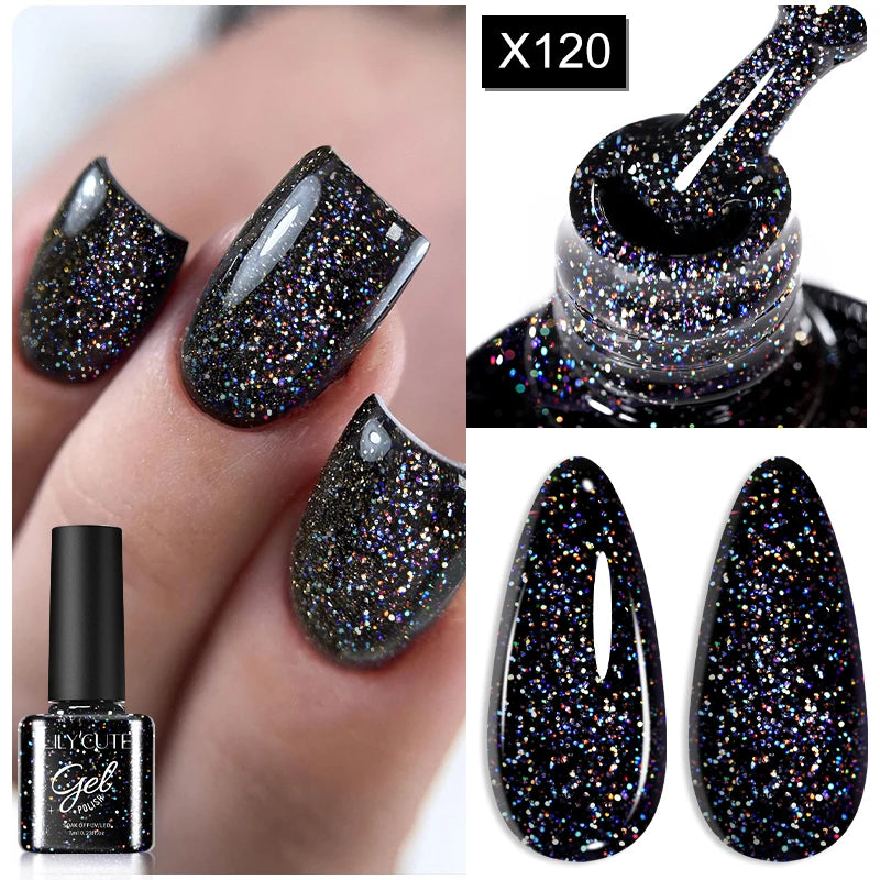 LILYCUTE 5ml Super-Bright Mirror Metallic Liner Gel Nail Polish Gold Silver French Style Drawing Stripe Nail Art Graffiti UV Gel