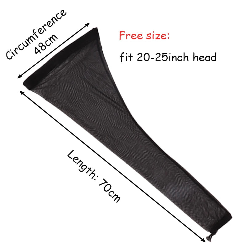 Plussign Sleeve Wig Cap For Have Weaving,Ponytail,Dreadlocks Highly Elastic Mesh Dreadlocks Tube Cap For Hair Wraps,Top Bun