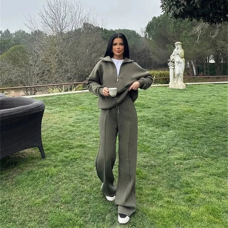 Ensemble 2 Pièces Femme – Homewear & Décontracté Chic Hiver