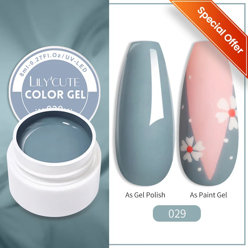 LILYCUTE 5ml Super-Bright Mirror Metallic Liner Gel Nail Polish Gold Silver French Style Drawing Stripe Nail Art Graffiti UV Gel