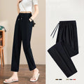 Pantalon de Sport Femme en Soie Glacée – Taille Haute, Jambes Droites, Séchage Rapide