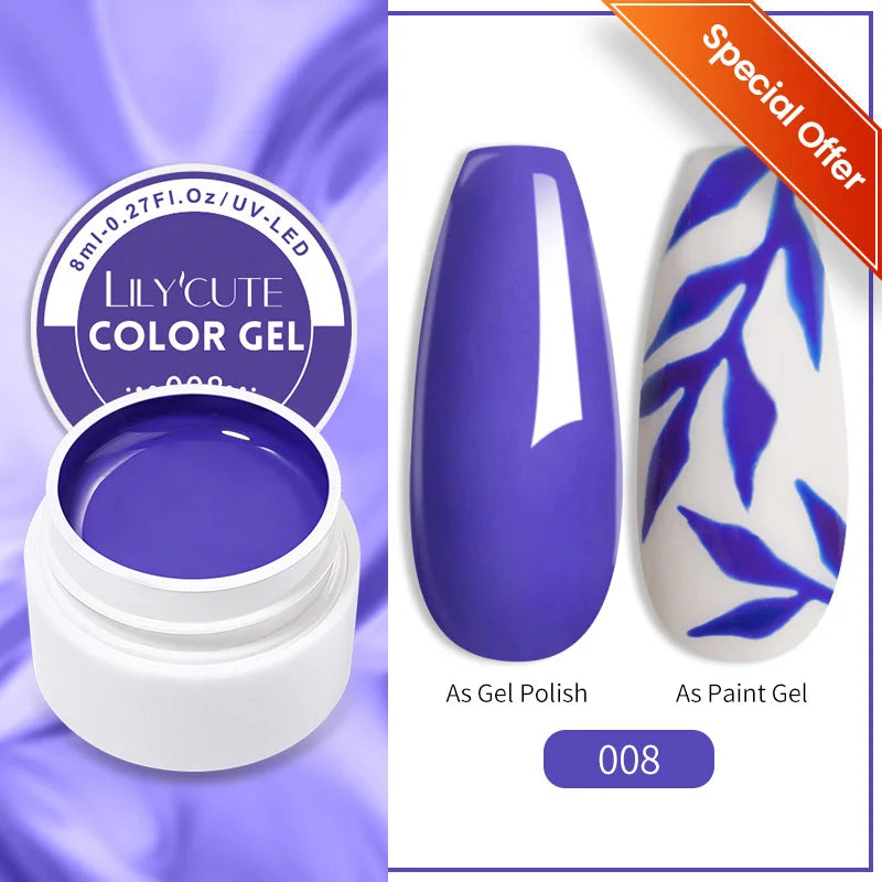LILYCUTE 5ml Super-Bright Mirror Metallic Liner Gel Nail Polish Gold Silver French Style Drawing Stripe Nail Art Graffiti UV Gel
