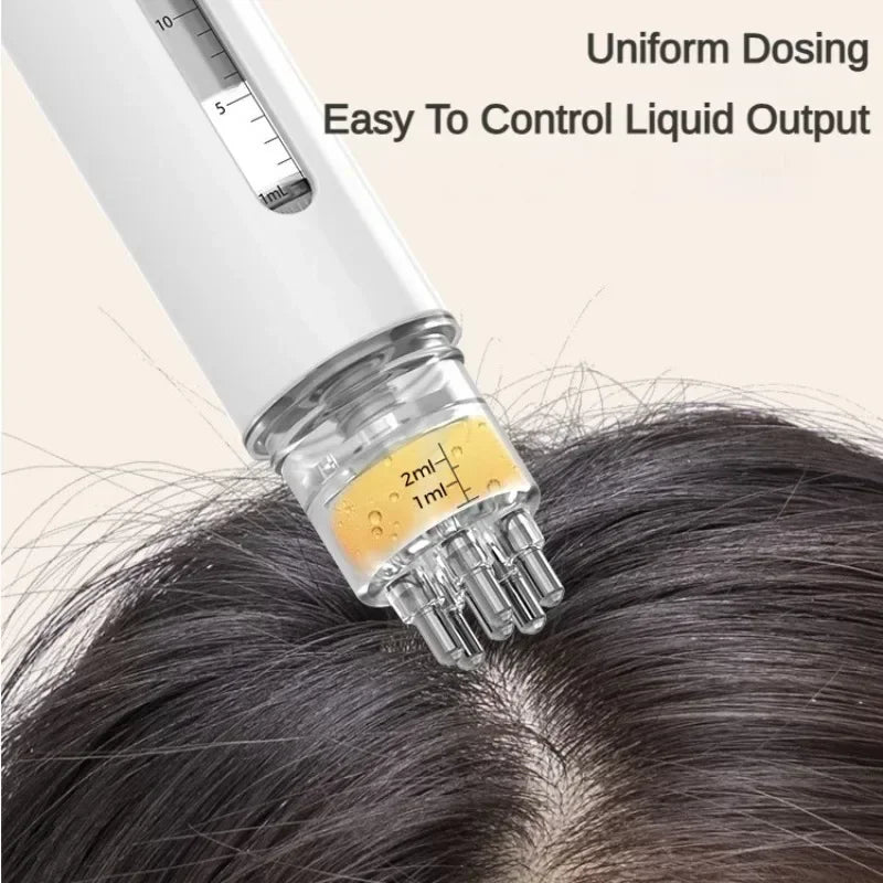 Applicateur Cuir Chevelu & Peigne Massant – Distributeur Huile Essentielle Anti-Chute, Soin Capillaire